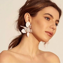 JURAN New Design Fashion Bohemian Big Flower Drop Earrings for Women Hot Sale Resin Statement Wedding Charm Earring Jewelry 2024 - buy cheap