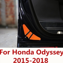 Para honda odyssey 2015-2018 anti colisão sinais de aviso fitas reflexivas à prova dwaterproof água condução segurança peitoril da porta do carro decalques abertos 2024 - compre barato