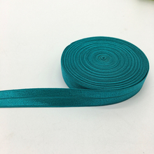 5Yards 5/8"(15mm) Peacock blue Multirole Fold Over Elastics Spandex Satin Band DIY Lace Sewing Trim 2024 - buy cheap