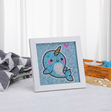 5d diy totalmente narwhal em forma especial pintura diamante em ponto cruz animal bordado em diamante presente para criança decoração de casa 2024 - compre barato