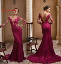Mother Of The Bride Dress With Long Sleeves Evening Party Gowns Vestido De Madrinha Robe Mere De Mariee Plus Size 2024 - buy cheap