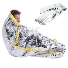 Saco de dormir de supervivencia para acampada de aluminio plateado reutilizable de emergencia impermeable portátil para exteriores 2024 - compra barato