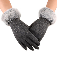 NEW design  Womens Fashion solid Winter Outdoor Sport Warm Gloves winter warm soft Full Finger  Gloves 2024 - buy cheap