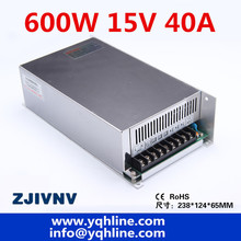 S-600-15 CE approved high quality ac to dc SMPS single output switching power supply 15V 40A 600W made in China 2024 - buy cheap