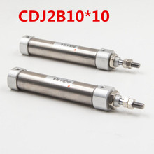 Doble acción CDJ2B 10*10 taladro 10mm carrera 10mm Mini cilindro de aire neumático 10-10mm 2024 - compra barato