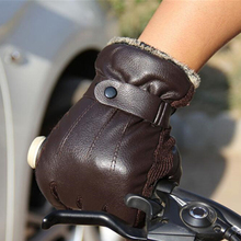 Nova moda luvas de couro da motocicleta dos homens das mulheres moto moto moto moto moto luva gants inverno ciclismo couro do plutônio luva 2024 - compre barato