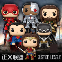 DC Justice League Character Super Hero Wonder Woman Superman Batman Aquaman Flash Cyborg Vinyl Dolls Figure Toys 2024 - buy cheap