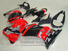 Красный комплект обтекателей для Kawasaki Ninja 250r 2008 2014 2009 2011 ( 100% fit ) zx250r 08 14 Обтекатели S128 2024 - купить недорого