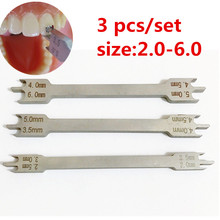 3pcs Dental Bracket Gauge Locator Stainless Steel Rod Bracket Positioner Orthodontic Materials Instruments Size 2.0-6.0 New 2024 - buy cheap