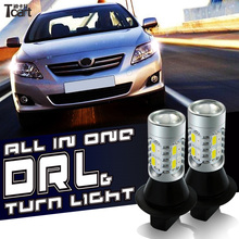 Tcart Auto Led Bulbs Car DRL Daytime Running Light Turn Signals Lamp WY21W T20 For Toyota Avensis T27 2009-2014 car accessories 2024 - buy cheap