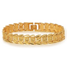 MxGxFam ( 23 см * 13 мм), Чистый золотой цвет, китайский традиционный стиль, матовые часы, браслет для мужчин с примерно из меди 2024 - купить недорого
