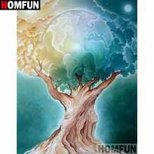 HOMFUN Full Square/Round Drill 5D DIY Diamond Painting "Tree scenery" Embroidery Cross Stitch 5D Home Decor Gift A18267 2024 - buy cheap