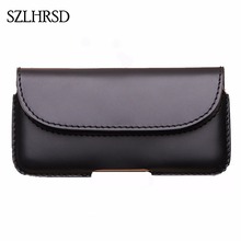 SZLHRSD Men Belt Clip Genuine Leather Pouch Waist Bag Phone Cover for Caterpillar Cat S31 S41 S40 Cases Black Cell Accessory 2024 - buy cheap