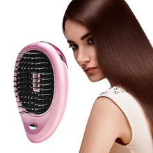 Pente iônico elétrico portátil, massageador de cabeça e cabelo, vibração, estilo negativo, escova iônica para cabelos 2024 - compre barato