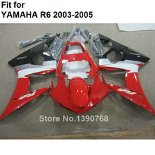 7 бесплатных подарков комплект обтекателей для мотоцикла Yamaha YZF R6 2003 2004 2005 красный белый черный комплект обтекателей YZFR6 03 04 05 BC79 2024 - купить недорого