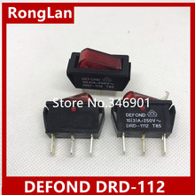 DEFOND-interruptor basculante original, 15A, 250V ~ DRD-1112, T85, 2 archivos con luz, 10 unids/lote 2024 - compra barato