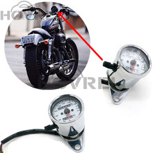 Velocímetro de motocicleta prata, odômetro, atv, scooter, medidor de velocidade dupla com indicador led, dc 12v 0 ~ 160 km/h 2024 - compre barato