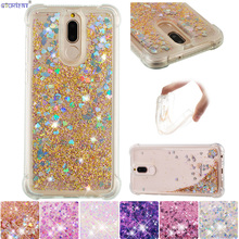 For Huawei Nova 2i Glitter Cover Mate 10 Lite Soft Silicone Bumper Case RNE-L21 RNE-L23 Bling Dynamic Quicksand Funda RNE L21 2024 - buy cheap