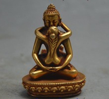 FREE  Shipping Tibet Buddhism Bronze Gilt Gold Samantabhadra Yabyum Tathagata Statue Figurine 2024 - buy cheap