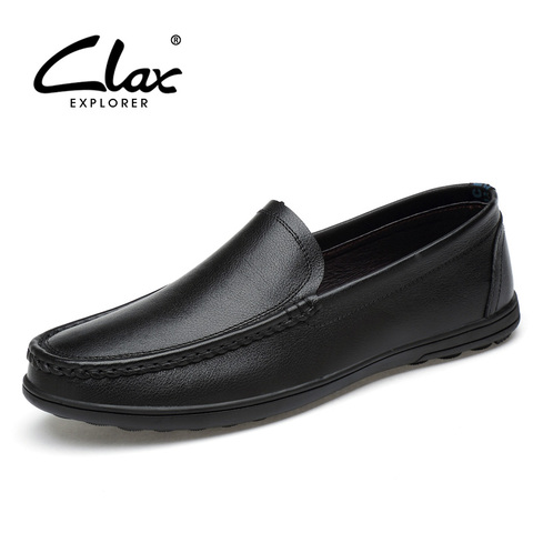 Мужская обувь без шнуровки CLAX Mans, повседневная обувь из натуральной кожи, мягкие дышащие мокасины, весна-лето 2019 2022 - купить недорого