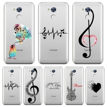 Music Note Heart Guitar Bird Phone Case For Huawei Honor 4X 5A 5X 6 6X Soft Silicone Back Cover For Huawei Honor 6A 4C 5C 6C Pro 2024 - buy cheap