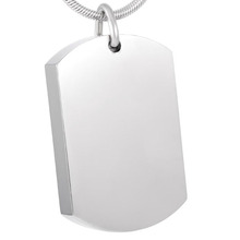 IJD8416 Pet Ash Holder Stainless Steel Square Pendant Cremation Urn Pendant Funeral Jewelry Locket 2024 - buy cheap