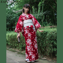 Yukata-kimono japonés para mujer, obi haori vestido tradicional, ropa de cosplay japonesa, disfraz de geisha KK2347, 2019 2024 - compra barato