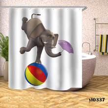 Штора для душа с изображением слона, водостойкая Штора для ванной комнаты, большой широкий купальный чехол для дома, отеля, Tenda Da Doccia 2024 - купить недорого