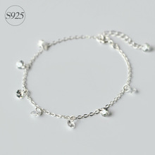 1pc 925 Sterling Silver jewelry Crystals CZ Round chain bracelet adjustable bohi LS136 2024 - buy cheap