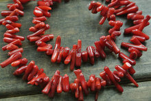 1 strand 10mm Red Coral Branches Sea Bamboo coral loose beads DIY JEWELRY MAKING 2024 - buy cheap