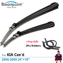 2Pcs Wiper Blades + 2Pcs Free Rubbers for KIA Ceed 2006-2009 24"+18", Top Rated Windshield Wipers 2024 - buy cheap