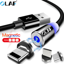 Магнитный USB кабель Олаф 1 м 2 м нейлоновый магнит для быстрой зарядки Micro USB Type C кабель для iphone 7 X Xs Max Samsung S9 Huawei Xiaomi 2024 - купить недорого