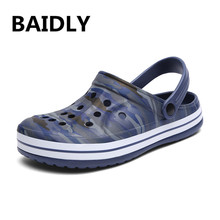 New Plus Size 40-45 Man Slippers Summer Hollow-out Water Sandals Seaside Beach Garden Men Sandals Surfing Slippers Male Shoes 2024 - buy cheap