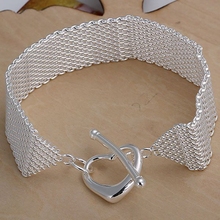 H003 925 pulsera chapada en plata, joyería de moda de plata Pulsera de corazón cálido/LNLOUXNZ VJJSQLFT 2024 - compra barato
