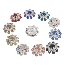 Rhinestone Shank Crystal Buttons for Clothing DIY Metal Sewing Bouton Silver Bottoni Garment Botones for Craft Decorativos 10pcs 2024 - buy cheap