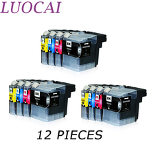 12 pieces LuoCai  LC539 LC535 LC539XL LC535XL LC 539 Compatible ink cartridges For brother DCP-J100  DCP-J105 MFC-J200 printers 2024 - buy cheap