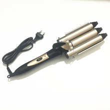 Voltage: 110-240 - v  sale Fashion Three pipe joint Ceramic Triple Barrels Curling Iron Deep Wave Curler Hair Waver Freeshipping 2024 - buy cheap