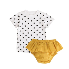 Conjunto de ropa de verano para niñas, camiseta de manga corta y pantalones cortos, a la moda, para bebés 2024 - compra barato