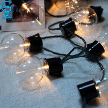 Connectable Christmas String Fairy Light 20 LED Globe Party Ball Festoon String Bulb Wedding Garden Party Pendant Garland 2024 - buy cheap