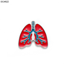 Enamel Lungs Pin Anatomy Lapel Women Gift Cartoon Cute Brooch for Clothing Bags Backpacks Jackets Hat DIY Accessories Wholesale 2024 - buy cheap