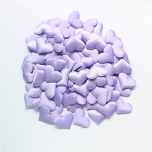 900pcs/Pack DIY purple Satin Heart Shaped Fabric Artificial flower petals Wedding Party Decor Scatter Confetti 2024 - buy cheap