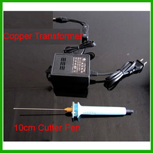 Frete grátis faca elétrica de espuma cortador quente 10cm faca cortador de isopor caneta + adaptador transformador de cobre 2024 - compre barato