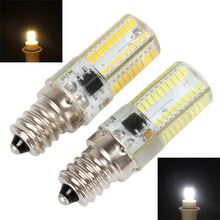 Bombilla de mazorca de maíz regulable E12 3014 SMD 80 leds, luz blanca/blanca cálida, lámpara de araña de cristal de silicona, foco 110V / 220V 2024 - compra barato