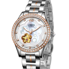 Новые роскошные брендовые швейцарские LOBINNI женские часы Japan MIYOTA 8N24, автоматические механические часы, женские часы с сапфировым стеклом 2024 - купить недорого