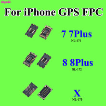 Cltgxdd gps fpc conector porto doca plug on placa-mãe mainboard para iphone 7 mais 8 8plus x wifi clipe de contato 2024 - compre barato