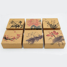 10pcs/lot Chinese Style Brown Kraft Paper Packing Boxes Packaging for Candy Biscuit Chocolate Cookie Gift Box 2024 - buy cheap