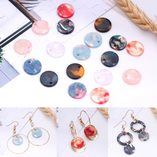 Acetic Acid Round Pendant DIY Handmade Ear Jewelry Earring Accessories Material Components 6pcs 2024 - buy cheap