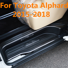 For Toyota Alphard 2015-2018 Black stainless steel welcome pedal refires door sill strip parts Interior decoration Accessories 2024 - buy cheap
