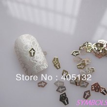 Aproximadamente 1000 unids/bolsa de Metal oro lápida Halloween rebanadas de Metal no adhesivo piezas de Metal Nail Art decoración MS-170-2 2024 - compra barato