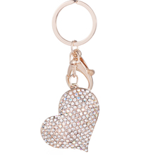 Creative Novelty Rhinestone Heart Keychain Bag Keyring Keyfobs Fashion Charm Women Handbag Crystal Key Chain Jewelry Gift R034 2024 - buy cheap